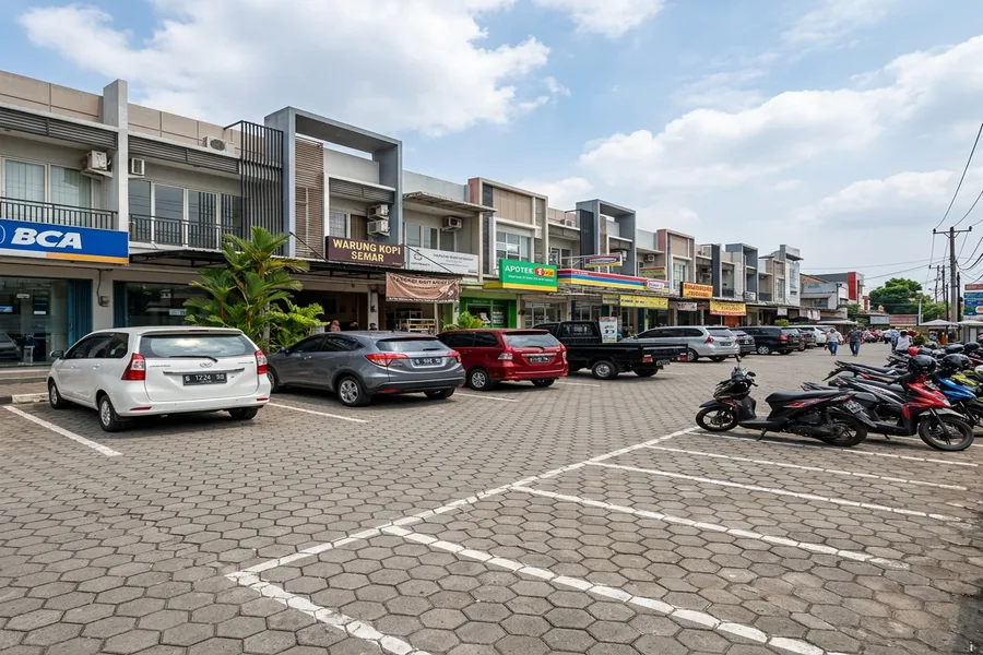 Paving Area Parkir Ruko Komersial